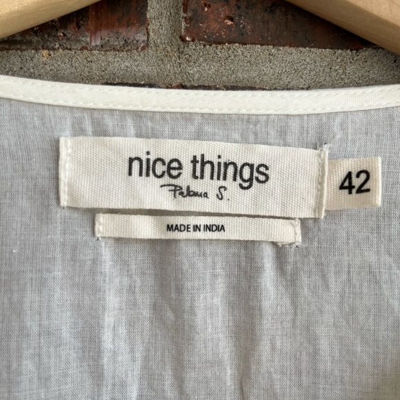 Nice Things Long Sleeve Lace Button Down Tuxedo Placket Blouse-Size 42 - Picture 2 of 8